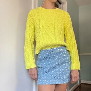 AE Yellow Cable Knit Sweater